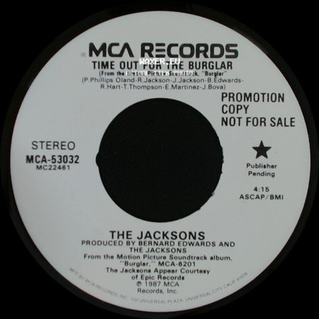 The Jacksons - Time Out For The Burglar / Time Out For The Burglar side B