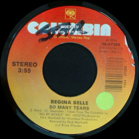 Regina Belle - So Many Tears / Gotta Give It Up side A