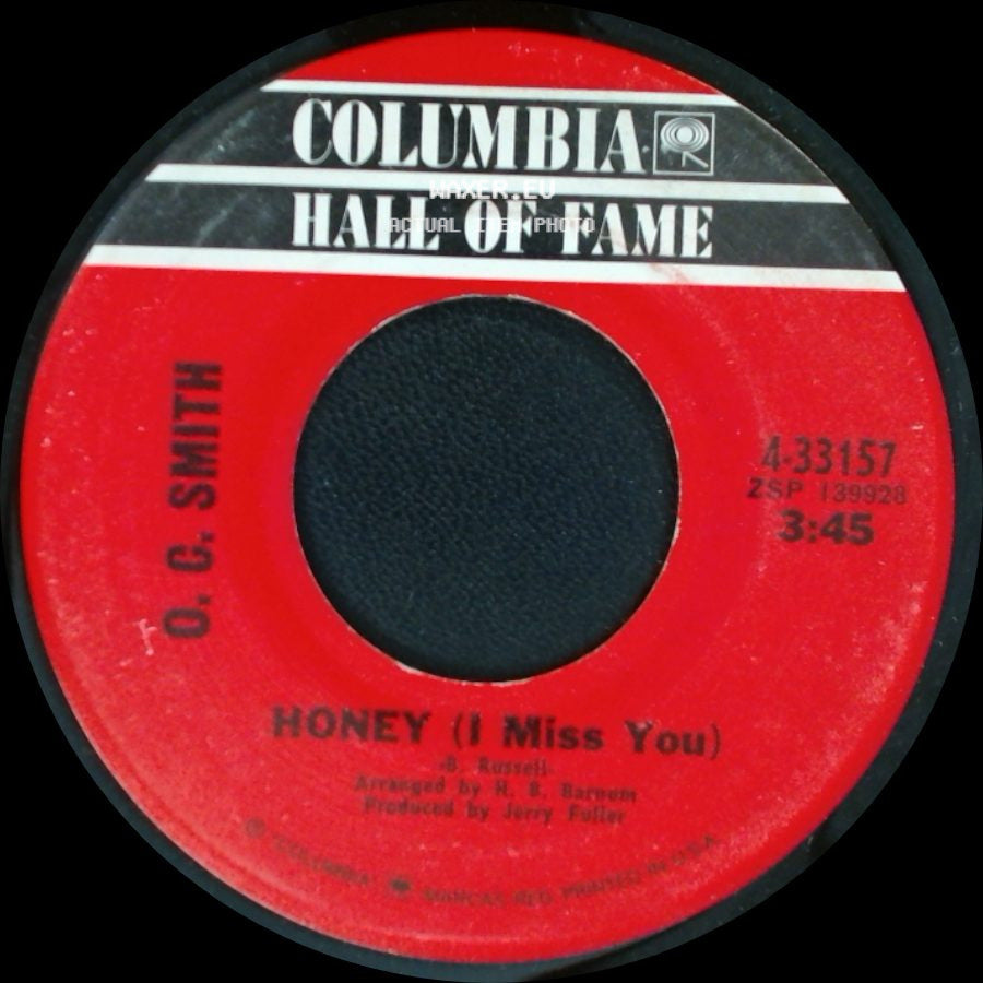 O. C. Smith - Honey (I Miss You) / The Son Of Hickory Holler's Tramp side A