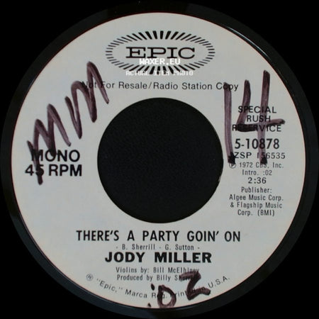 Jody Miller - There's A Party Goin' On / There's A Party Goin' On side A