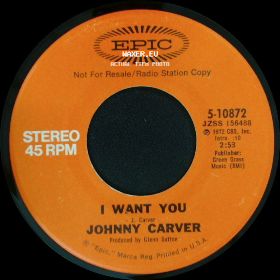 Johnny Carver - I Want You / I Want You side A