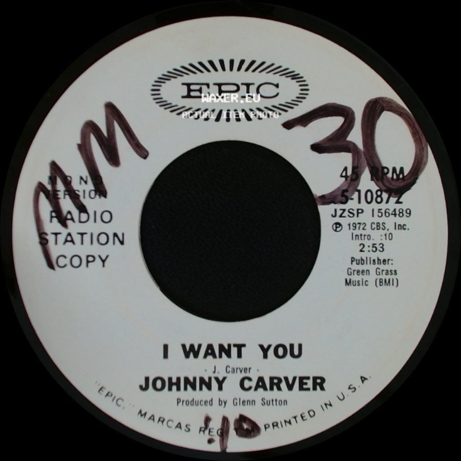 Johnny Carver - I Want You / I Want You side B