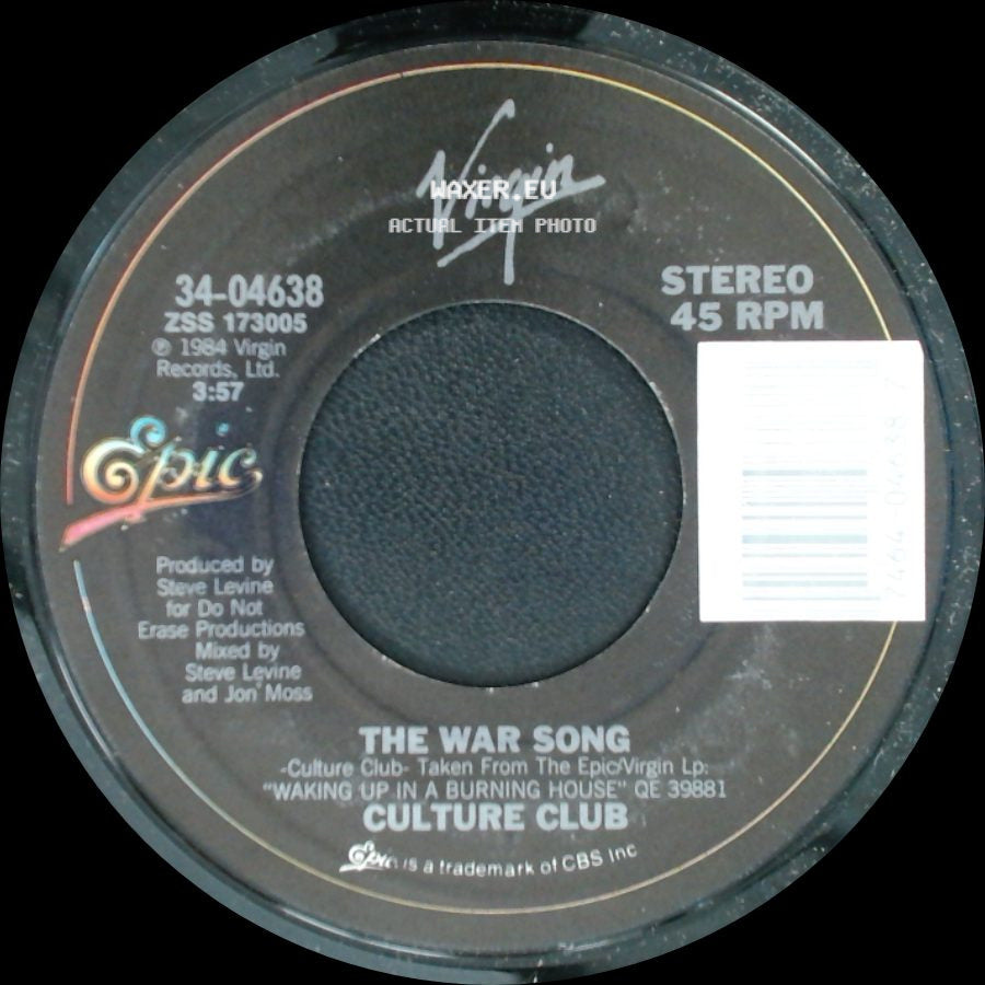 Culture Club - La Cancion De Guerra / The War Song side B