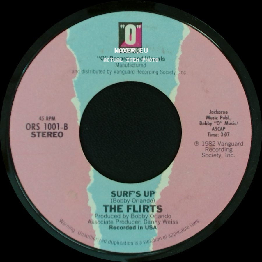 The Flirts - Jukebox (Don't Put Another Dime) / Surf's Up side B
