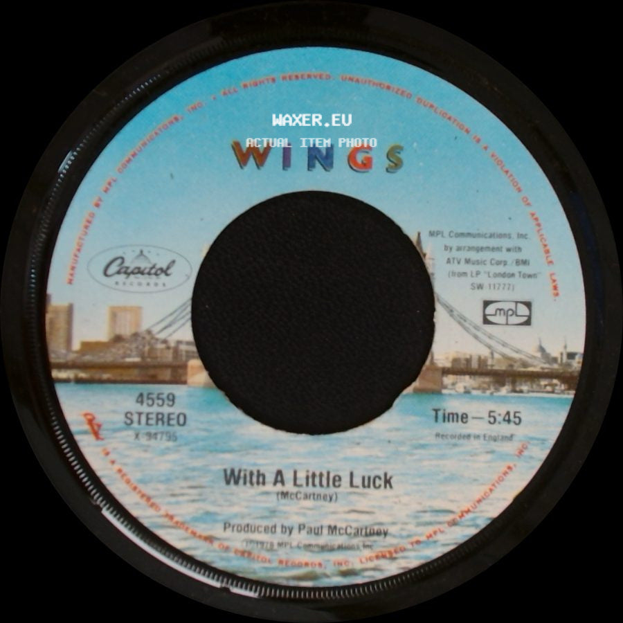 Wings - Backwards Traveller / Cuff Link / With A Little Luck side B