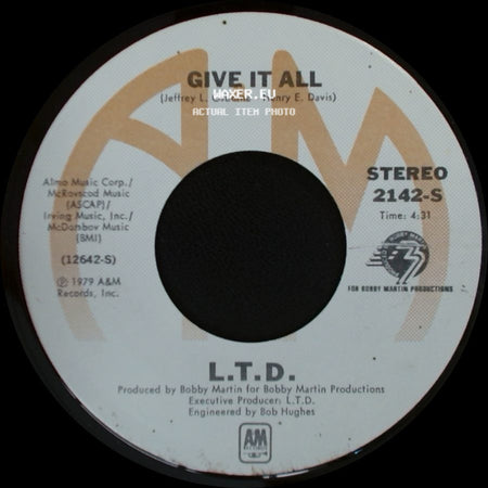 L.T.D. - Dance 'n' Sing 'n' / Give It All side B