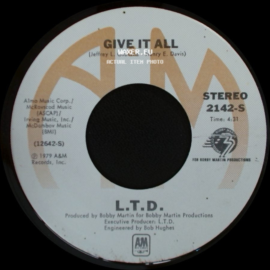 L.T.D. - Dance 'n' Sing 'n' / Give It All side B