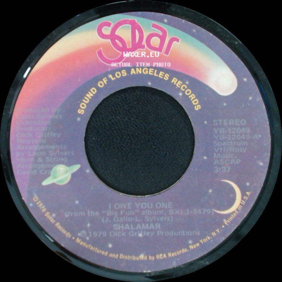 Shalamar - The Right Time For Us / I Owe You One side B