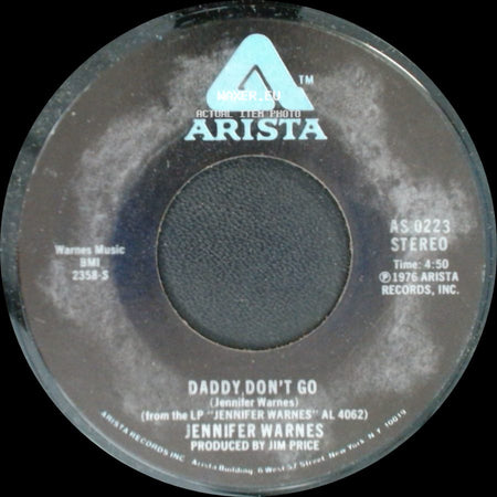 Jennifer Warnes - Daddy Don't Go / Right Time Of The Night side A