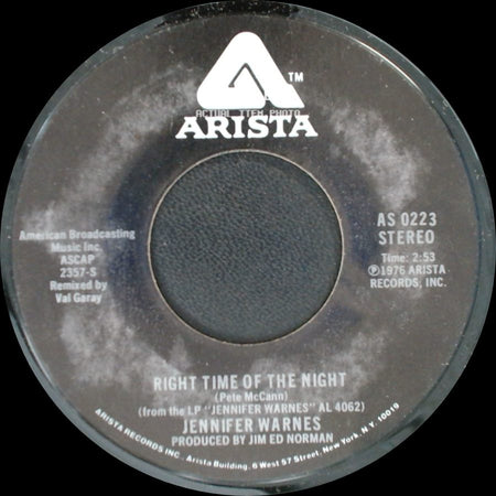 Jennifer Warnes - Daddy Don't Go / Right Time Of The Night side B