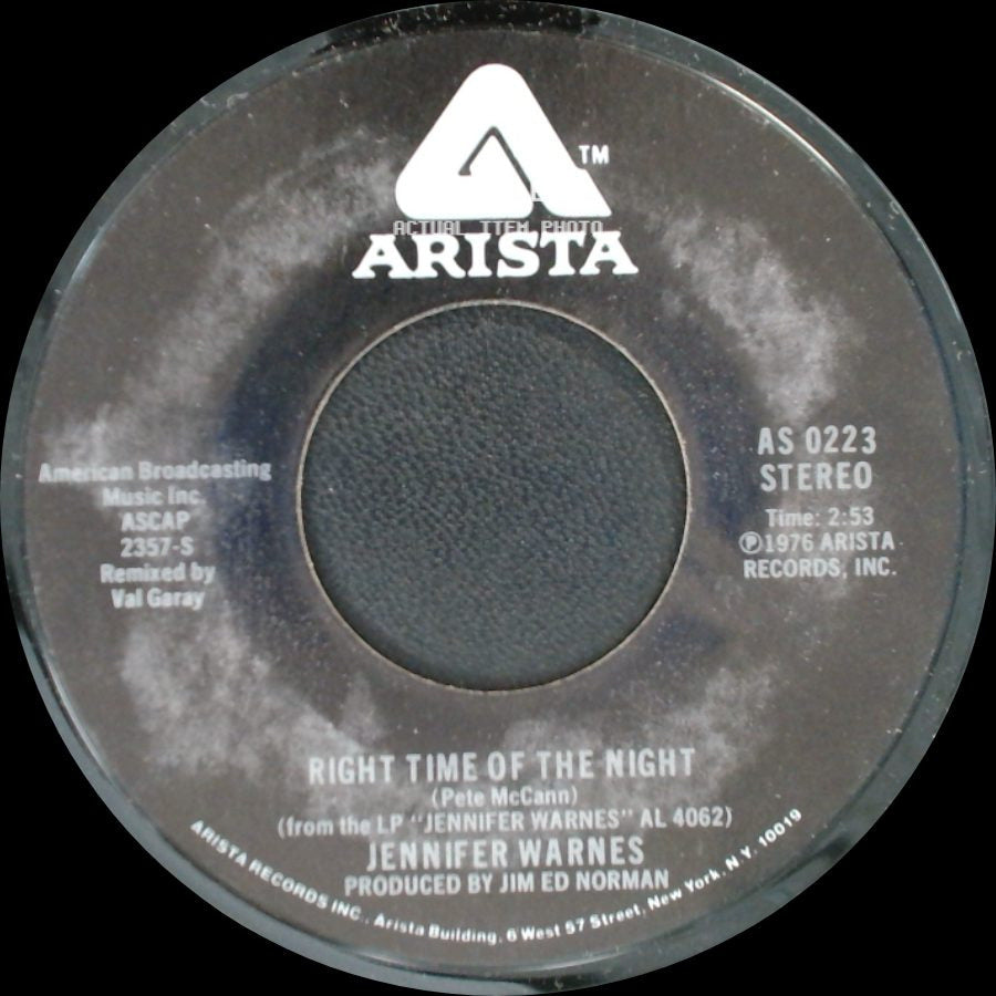 Jennifer Warnes - Daddy Don't Go / Right Time Of The Night side B