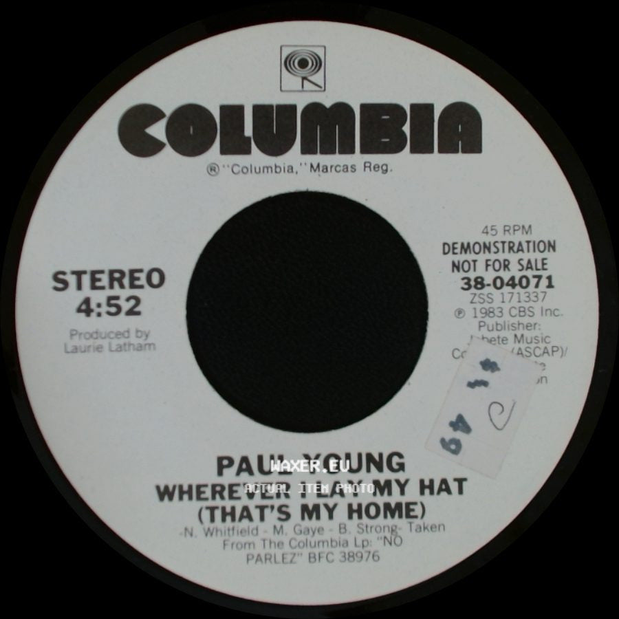 Paul Young - Wherever I Lay My Hat (That's My Home) / Wherever I Lay My Hat (That's My Home) side B