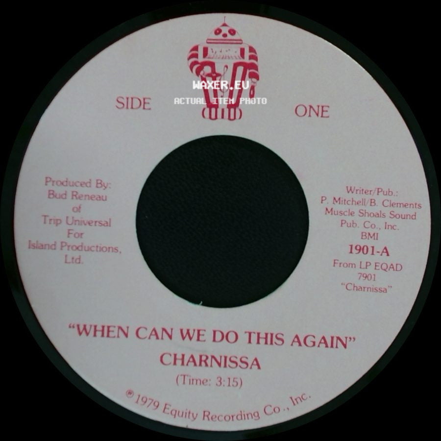 Charnissa - When Can We Do This Again / It's Never Too Late ('till It Ends) side A