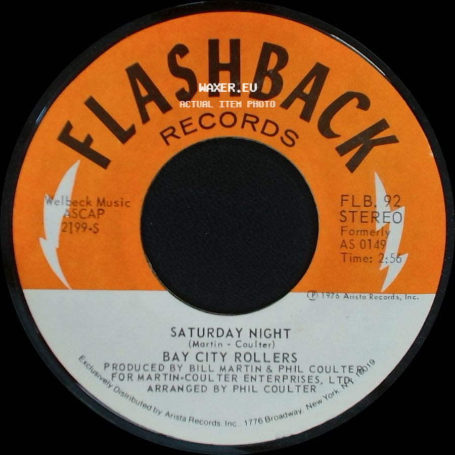 Bay City Rollers - Money Honey / Saturday Night side B