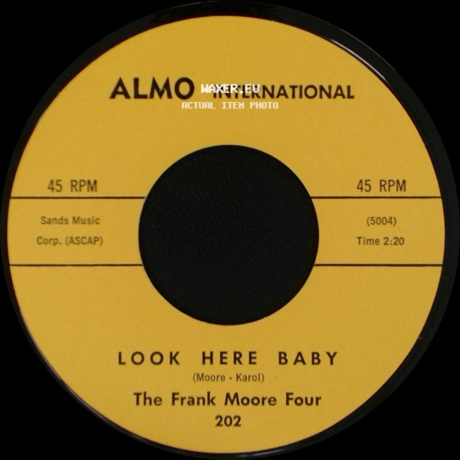 The Frank Moore Four - Seven Days / Look Here Baby side B