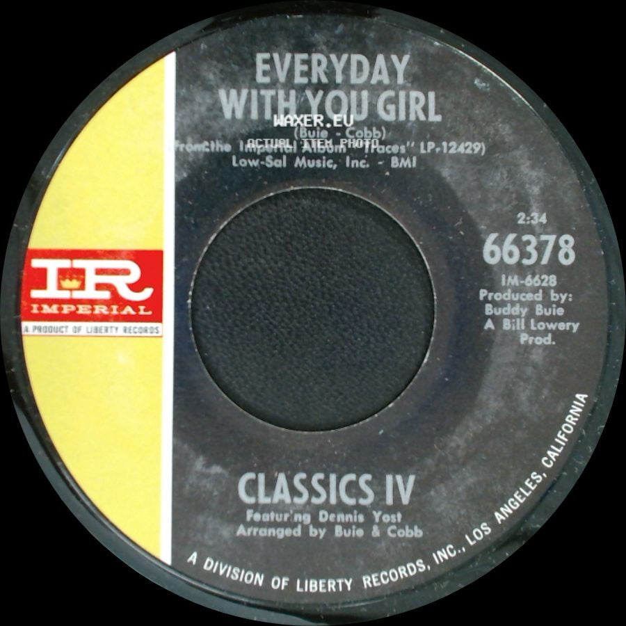 Classics Iv - Sentimental Lady / Everyday With You Girl side B