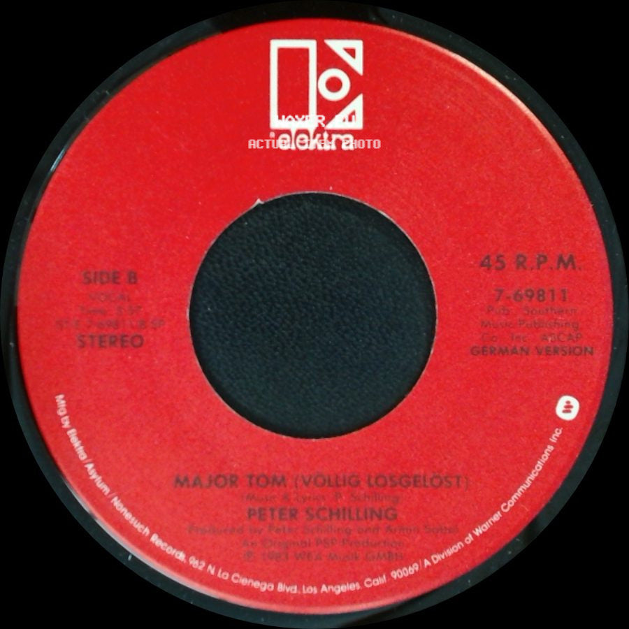 Peter Schilling - Major Tom (Coming Home) / Major Tom (Vollig Losgelost) side B