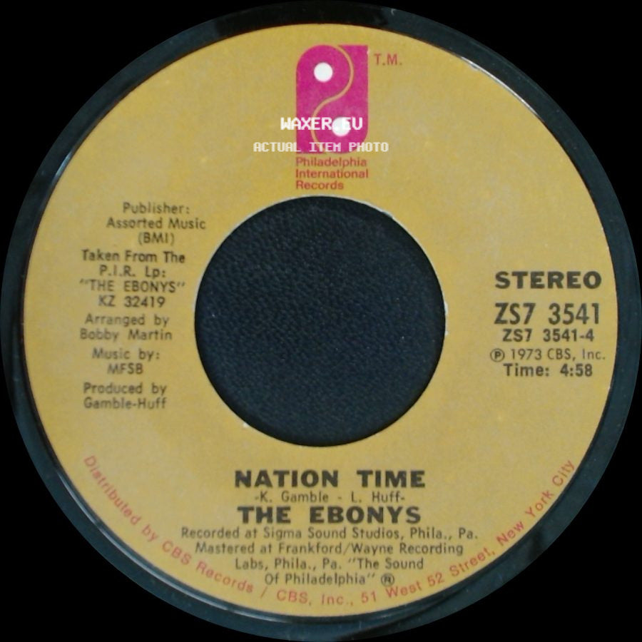 The Ebonys - Nation Time / I Believe side A