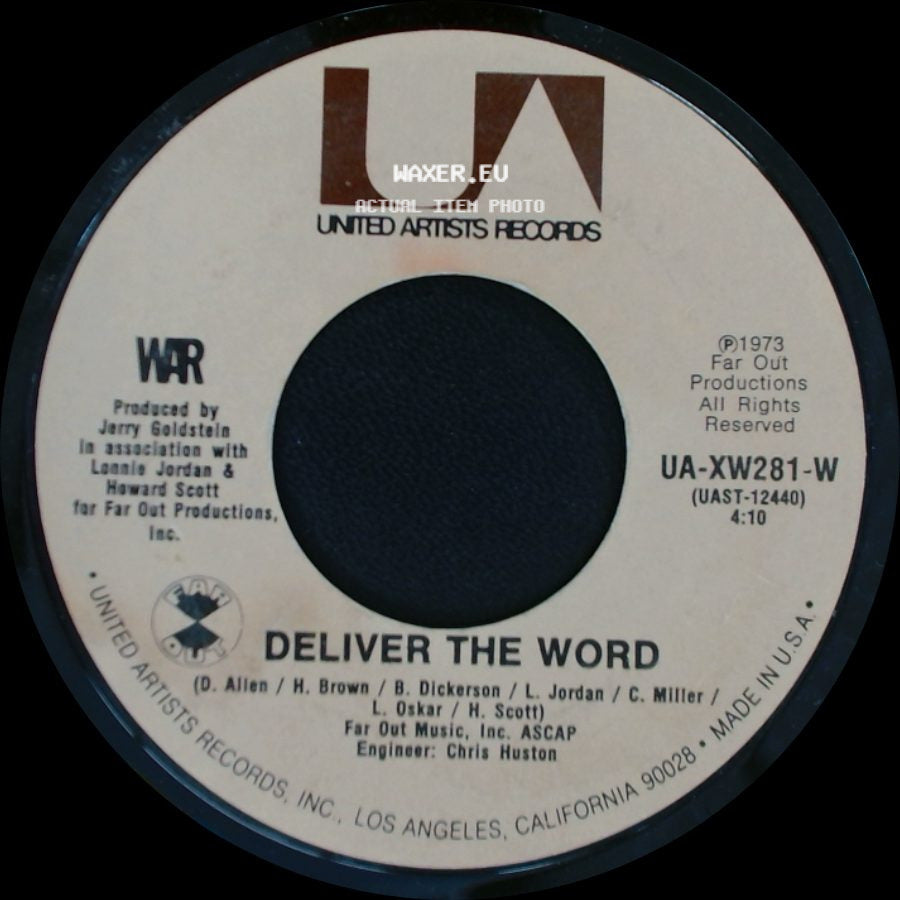 War - Gypsy Man / Deliver The Word side B
