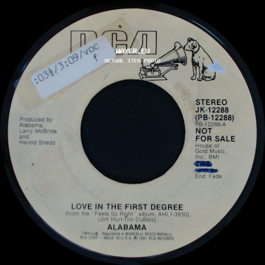 Alabama - Love In The First Degree / Love In The First Degree side A