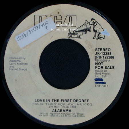 Alabama - Love In The First Degree / Love In The First Degree side A