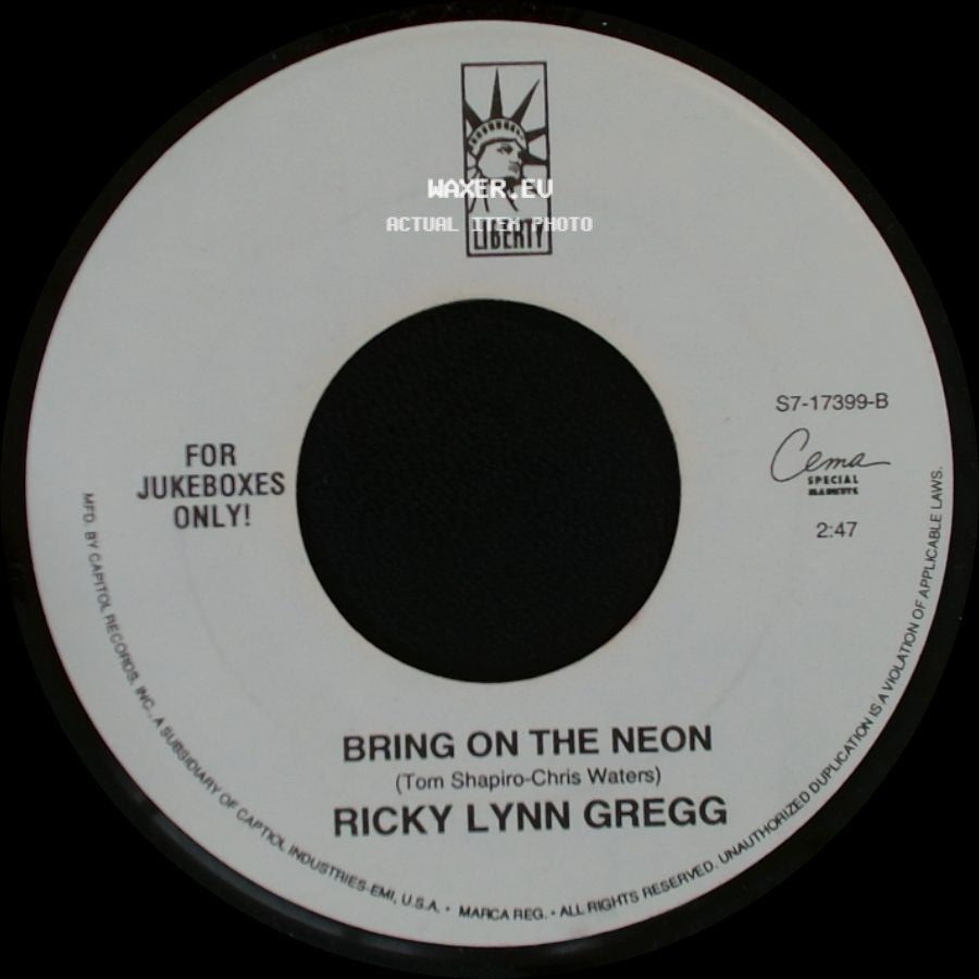 Ricky Lynn Gregg - Can You Feel It / Bring On The Neon side B