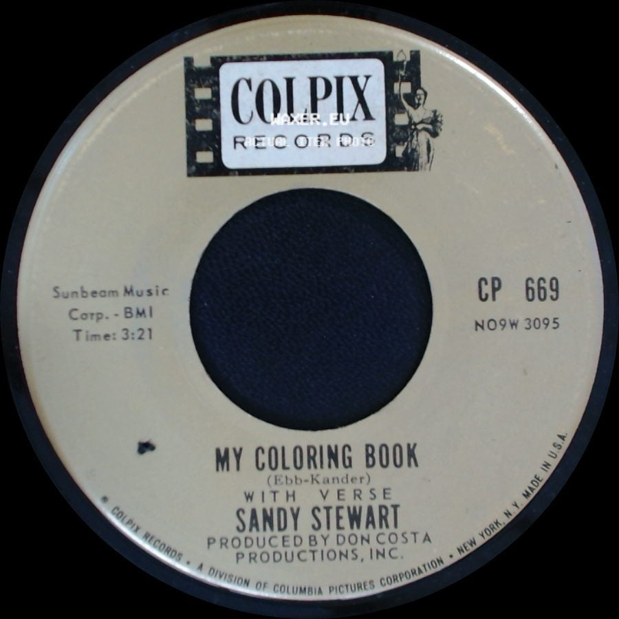 Sandy Stewart - My Coloring Book / I Heard You Cried Last Night side A