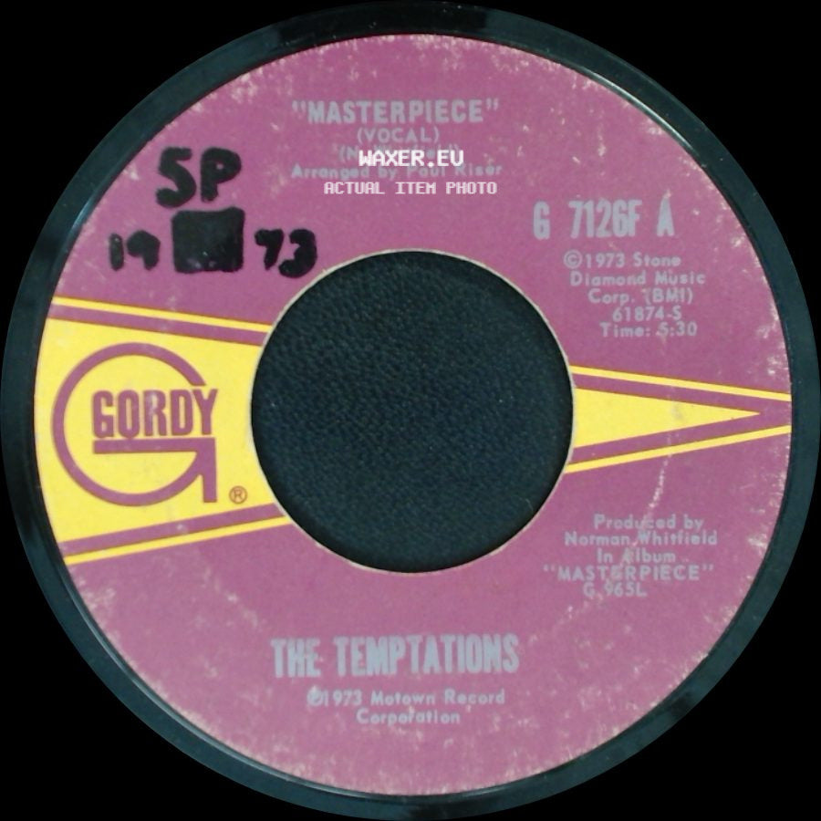 The Temptations - Masterpiece / Masterpiece (Instrumental) side A