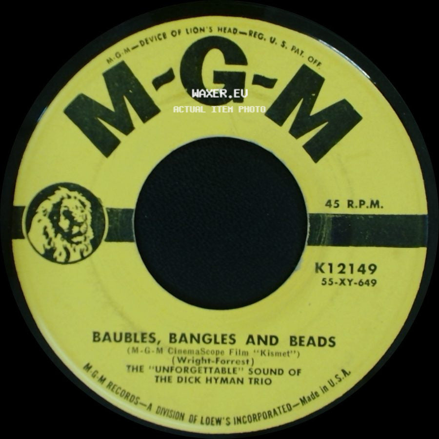 The Dick Hyman Trio - Baubles, Bangles And Beads / Baubles, Bangles And Beads side A