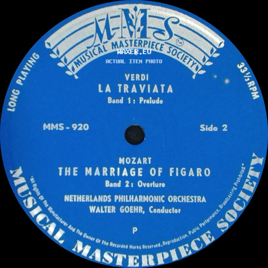 Bizet / Rossini / Netherlands Philharmonic Orchestra - Carmen / The Barber Of Seville / Verdi - La Traviata Band 1: Prelude / Mozart - The Marriage Of Figaro Band 2: Overture side B
