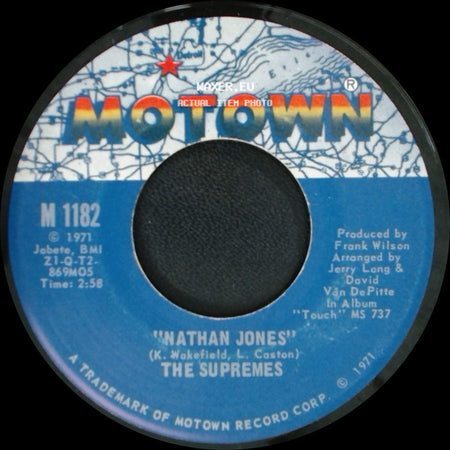 The Supremes - Nathan Jones / Happy (Is A Bumpy Road) side A