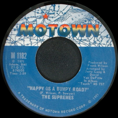 The Supremes - Nathan Jones / Happy (Is A Bumpy Road) side B