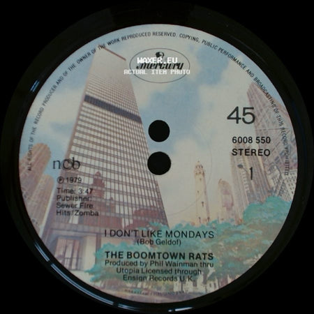 The Boomtown Rats - I Don't Like Mondays / It's All The Rage side A
