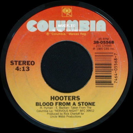 Hooters - Blood From A Stone / And We Danced side A
