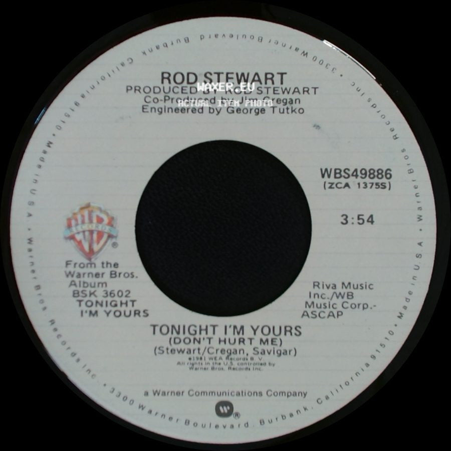 Rod Stewart - Tora, Tora, Tora (Out With The Boys) / Tonight I'm Yours (Don't Hurt Me) side B