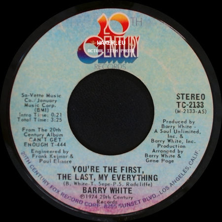 Barry White - You're The First, The Last, My Everything / More Than Anything, You're My Everything side A