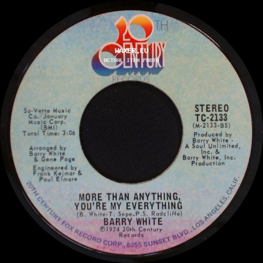 Barry White - You're The First, The Last, My Everything / More Than Anything, You're My Everything side B