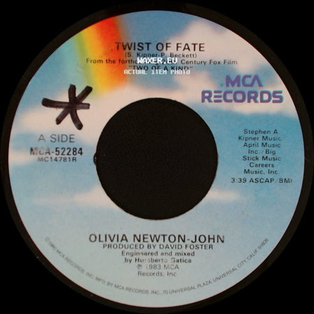 Olivia Newton-John / Olivia Newton-John And John Travolta - Twist Of Fate / Take A Chance side A