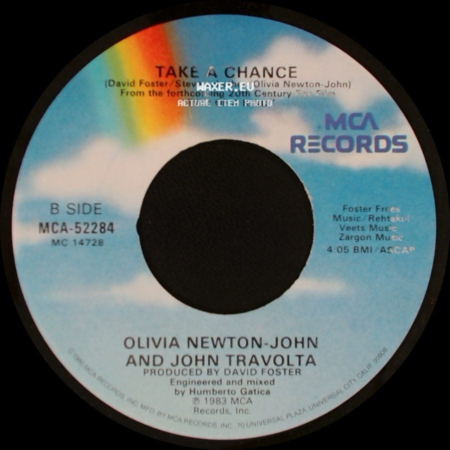 Olivia Newton-John / Olivia Newton-John And John Travolta - Twist Of Fate / Take A Chance side B