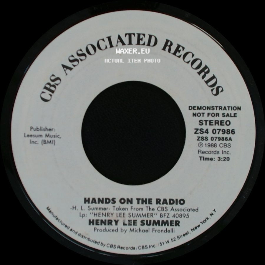 Henry Lee Summer - Hands On The Radio / Hands On The Radio side A
