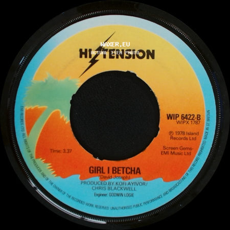 Hi-Tension - Girl I Betcha / Hi-Tension side A