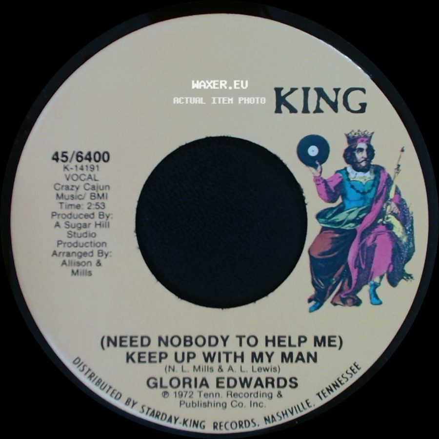 Gloria Edwards - Anything You Want / (Need Nobody To Help Me) Keep Up With My Man side B