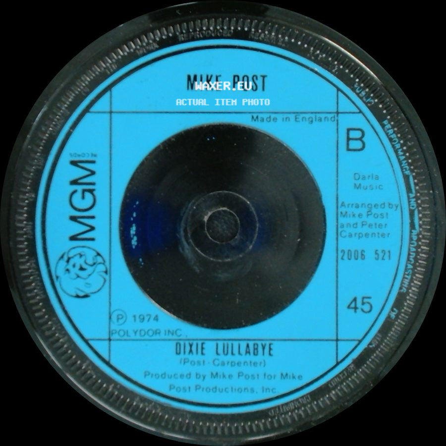 Mike Post - The Rockford Files / Dixie Lullabye side B