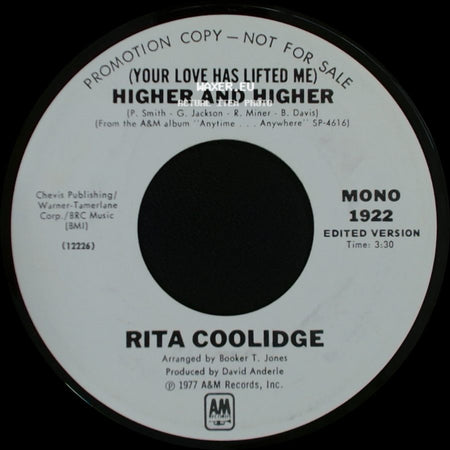Rita Coolidge - (Your Love Has Lifted Me) Higher And Higher / (Your Love Has Lifted Me) Higher And Higher side B