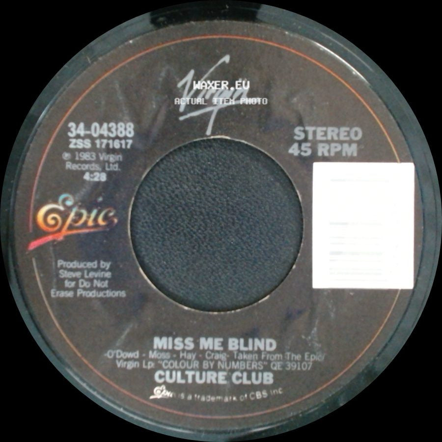 Culture Club - Colour By Numbers / Miss Me Blind side B