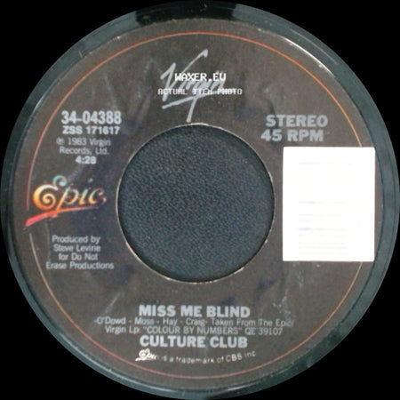 Culture Club - Colour By Numbers / Miss Me Blind side B