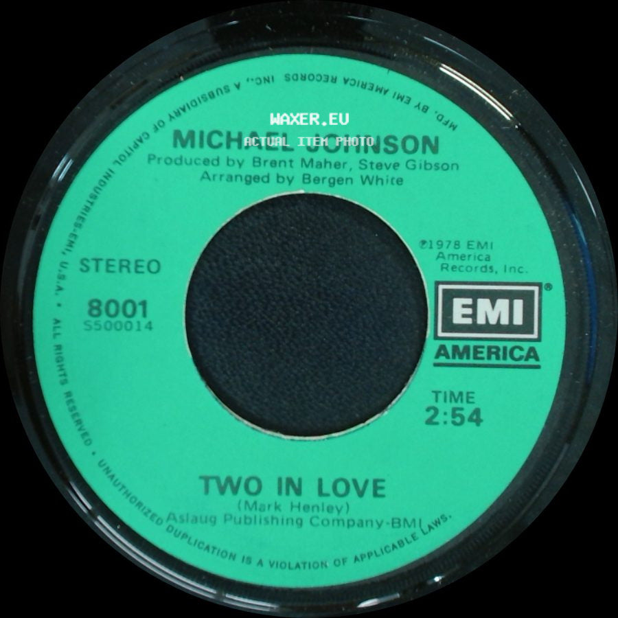 Michael Johnson - Two In Love / Bluer Than Blue side A
