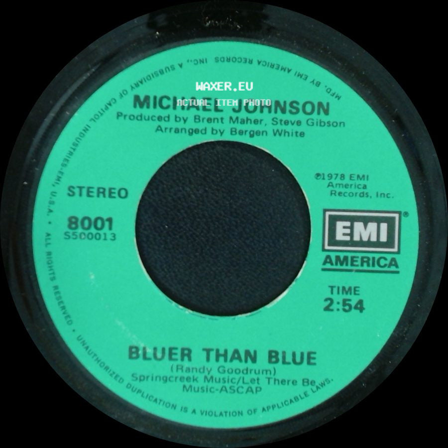 Michael Johnson - Two In Love / Bluer Than Blue side B