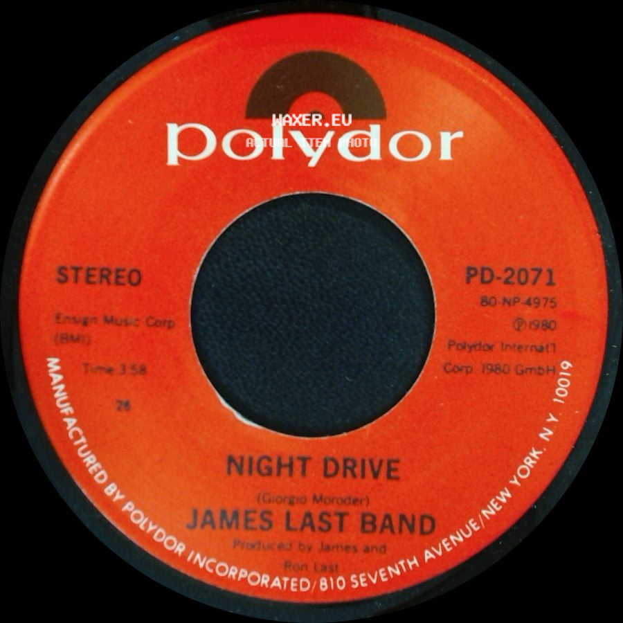 James Last Band - The Seduction (Love Theme) / Night Drive side B