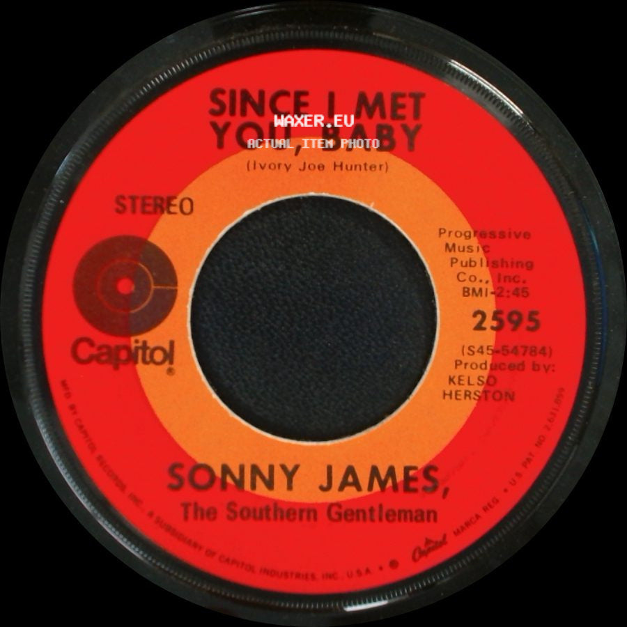 Sonny James / Sonny James, The Southern Gentleman - Clinging To A Hope / Since I Met You, Baby side B